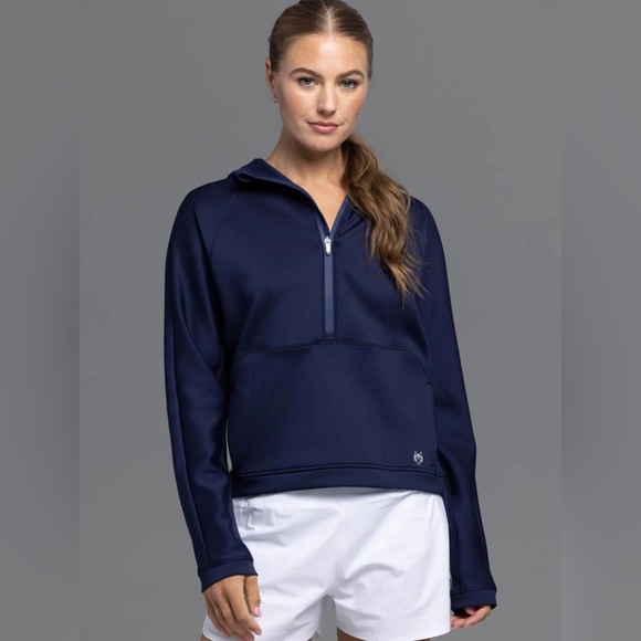 NEW Greyson Women’s Nash 1/2 zip hoodie in midnight sky, size XS - Picture 1 of 10